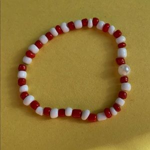 candy cane pattern bracelet